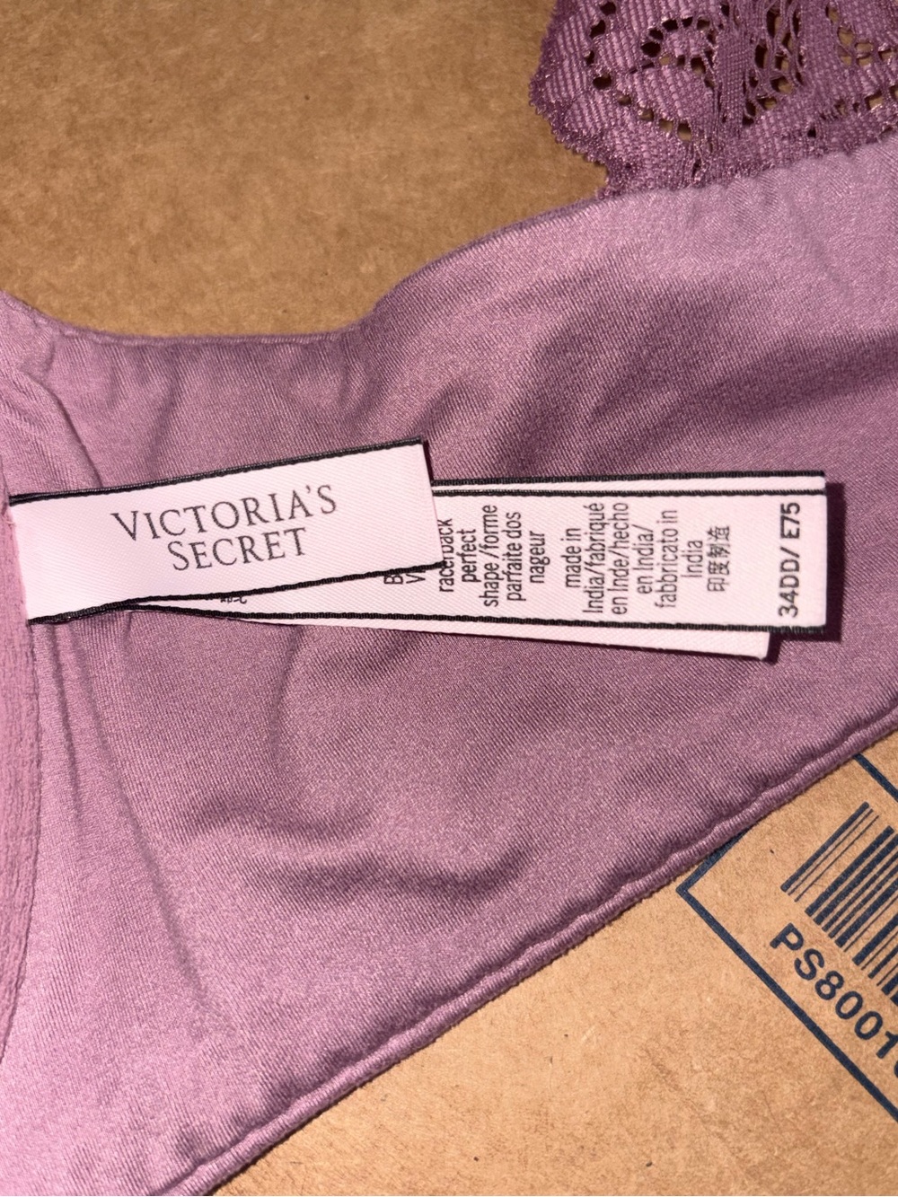 Victoria’s Secret 34DD Lavender Purple Lace Racerback Bra - Picture 5 of 5